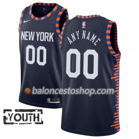 Camiseta Niños NBA New York Knicks Personalizadas 2018-19 Nike City Edition Navy Swingman